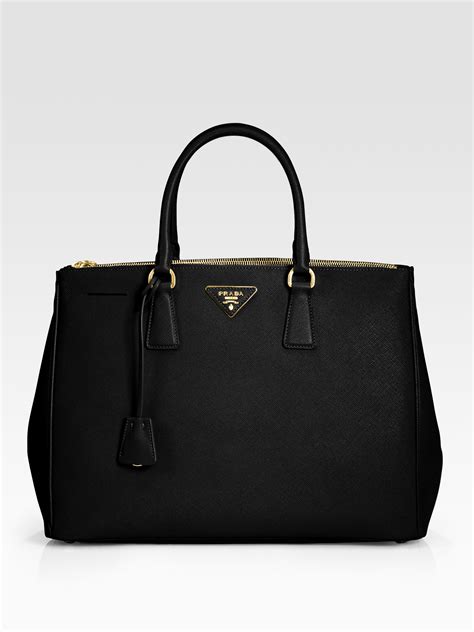 prada double zip lux|PRADA Saffiano Lux Large Galleria Double Zip Tote Black .